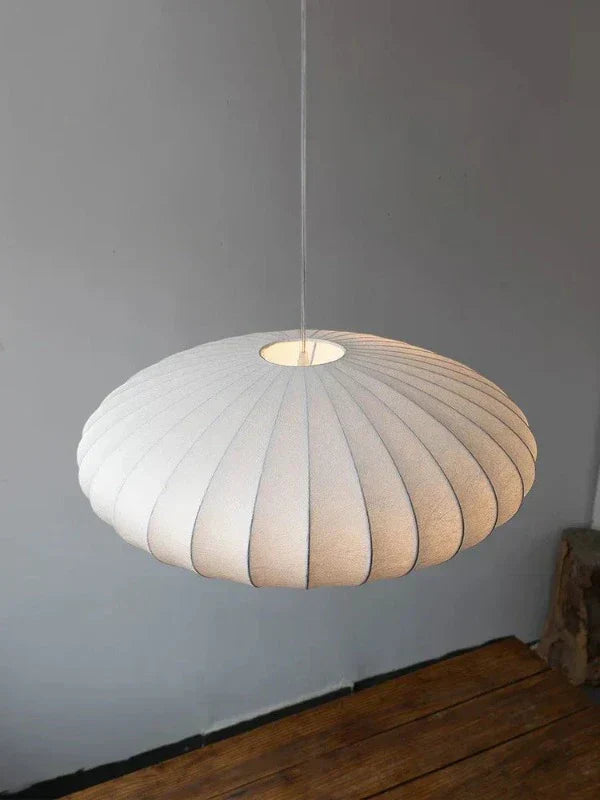 Elegant Silk Pendant Lamp with Crystal Crown – Luxurious Kitchen Pendant Lighting in 30cm, 40cm, 50cm Sizes