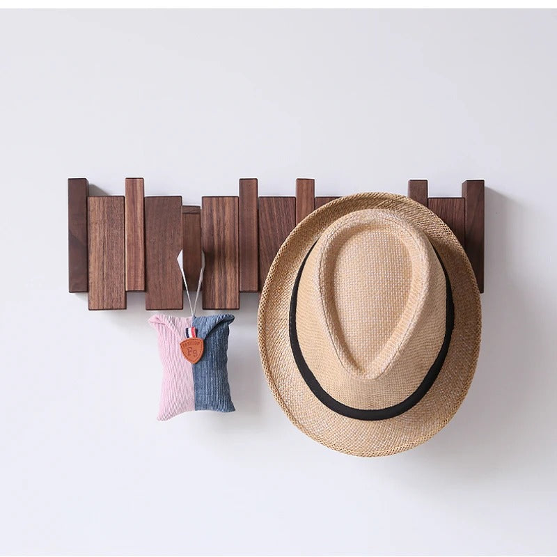 Wooden Piano Coat Rack – Stylish Wall Mounted Coat Stand with Multiple Hooks for Coats, Hats, and Accessories