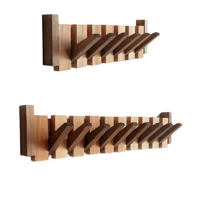 Wooden Piano Coat Rack – Stylish Wall Mounted Coat Stand with Multiple Hooks for Coats, Hats, and Accessories