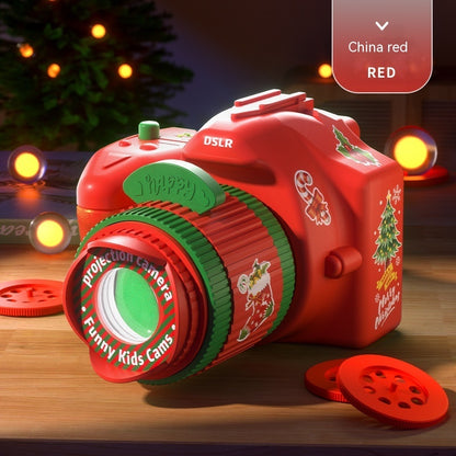 Christmas Kids Projector Camera Toy – 3 Film Slides | Red/Green | Fun Xmas Gift for Children