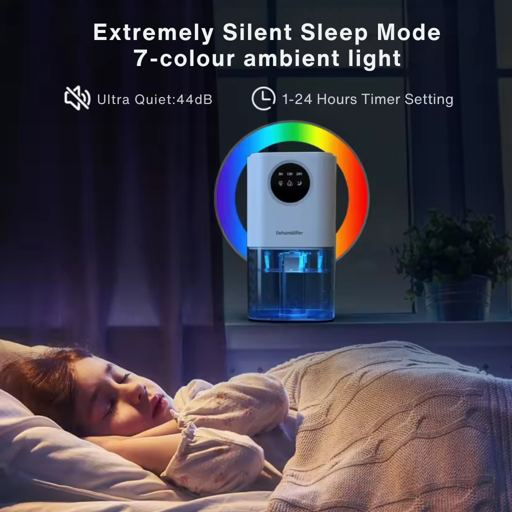 Mini Dehumidifier 1.7L with LED Display & Sleep Mode