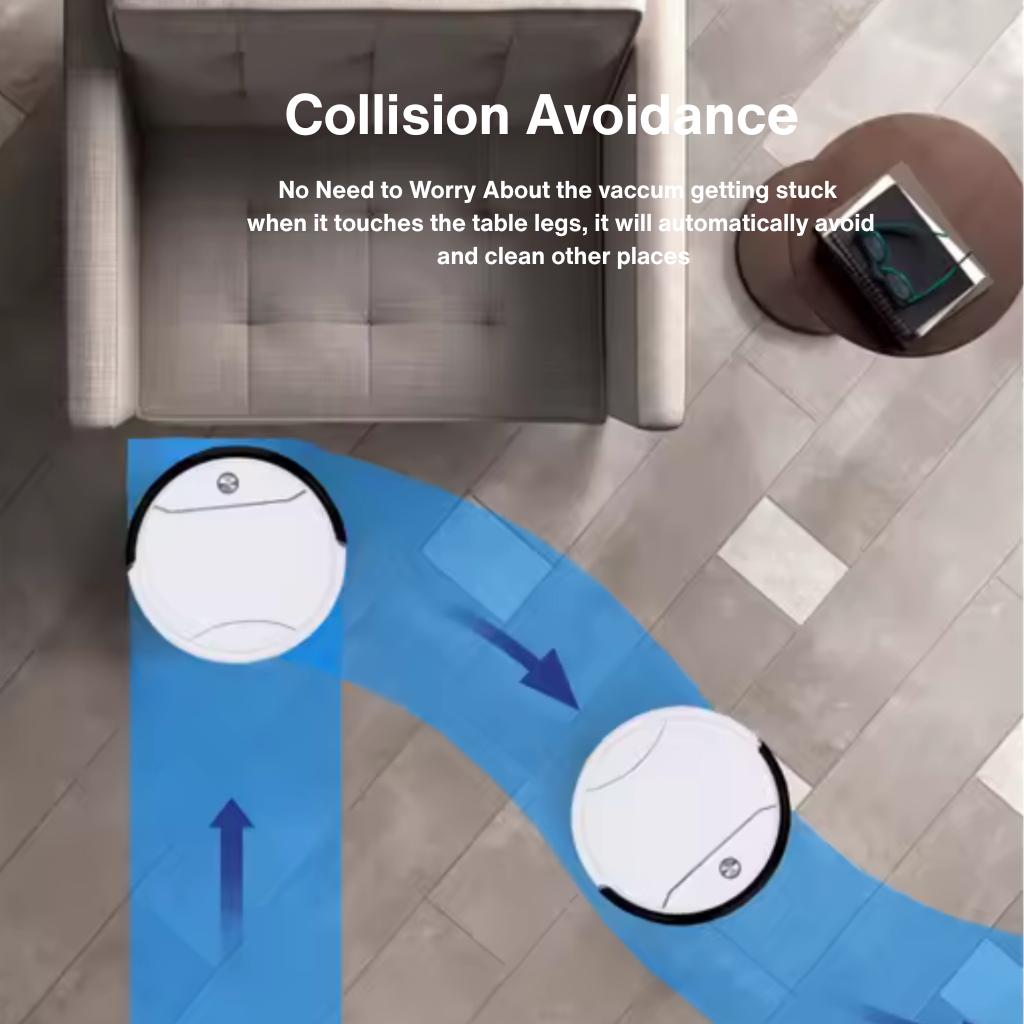 Smart Robot Vacuum Cleaner 3-in-1 Sweep, Mop & Suction – Slim Auto Recharge Floor Cleaner