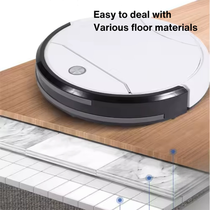 Smart Robot Vacuum Cleaner 3-in-1 Sweep, Mop & Suction – Slim Auto Recharge Floor Cleaner