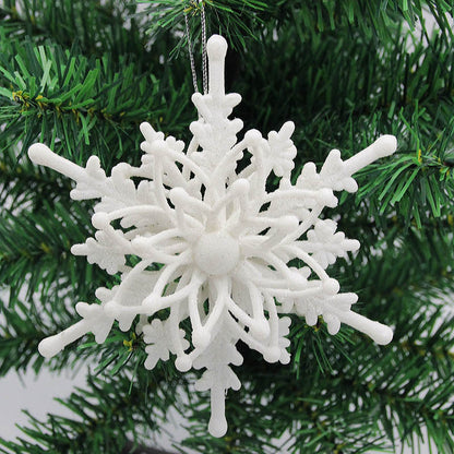 3D Christmas Snowflake Ornaments – 12cm White Hanging Tree Decorations (Set of Snowflakes)