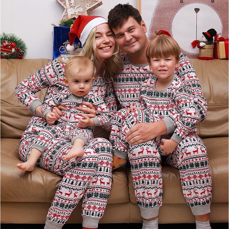 Matching Family Christmas Pyjamas – Festive Print Sleepwear Set