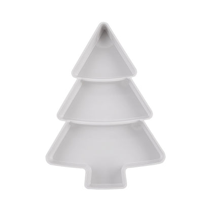 Christmas Tree Snack Platter – Plastic Serving Tray for Sweets, Nuts & Party Snacks (Multiple Colours)