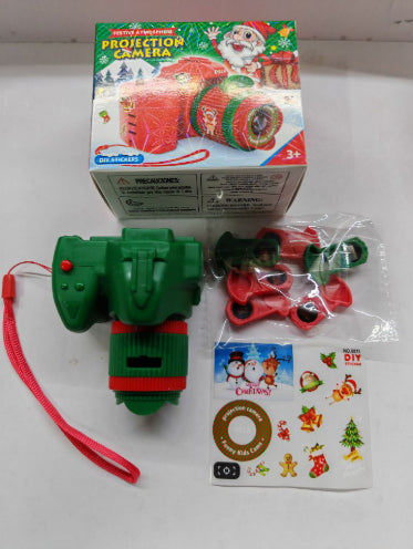 Christmas Kids Projector Camera Toy – 3 Film Slides | Red/Green | Fun Xmas Gift for Children