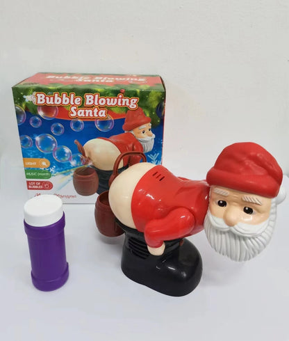 Christmas Santa Bubble Machine Toy – Automatic Bubble Blower with Music & Lights for Kids