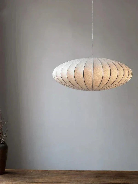 Elegant Silk Pendant Lamp with Crystal Crown – Luxurious Kitchen Pendant Lighting in 30cm, 40cm, 50cm Sizes