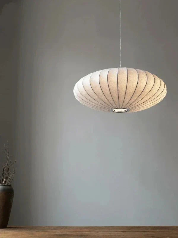Elegant Silk Pendant Lamp with Crystal Crown – Luxurious Kitchen Pendant Lighting in 30cm, 40cm, 50cm Sizes