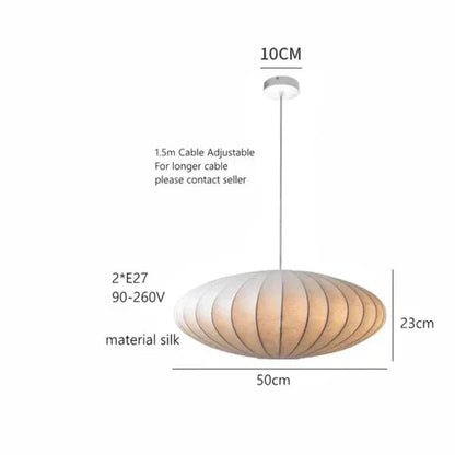 Elegant Silk Pendant Lamp with Crystal Crown – Luxurious Kitchen Pendant Lighting in 30cm, 40cm, 50cm Sizes