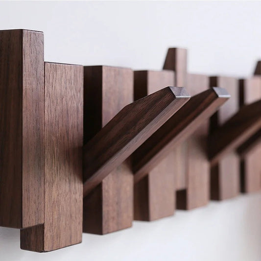 Wooden Piano Coat Rack – Stylish Wall Mounted Coat Stand with Multiple Hooks for Coats, Hats, and Accessories