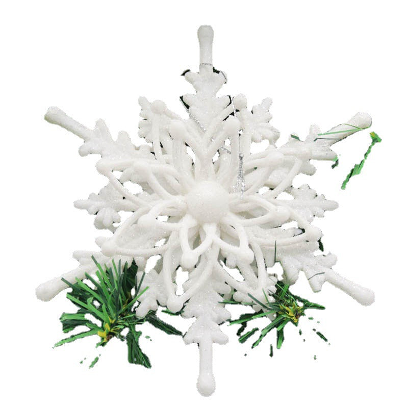3D Christmas Snowflake Ornaments – 12cm White Hanging Tree Decorations (Set of Snowflakes)