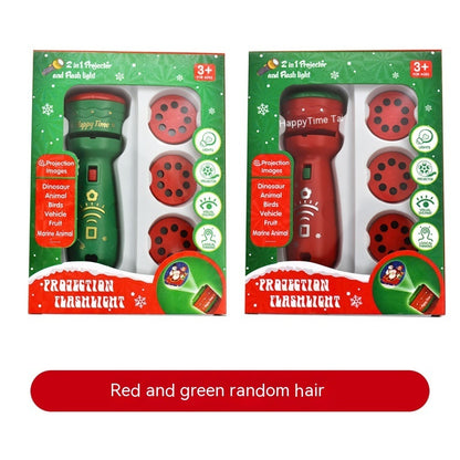 Christmas Kids Projector Camera Toy – 3 Film Slides | Red/Green | Fun Xmas Gift for Children